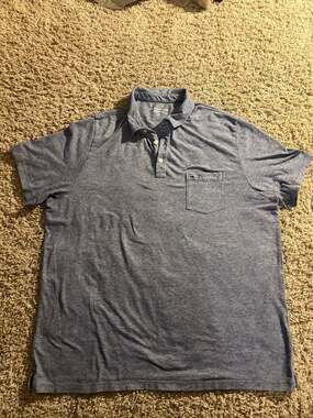 Vineyard Vines Edgartown Polo Size XL Blue Pocket Short Sleeve Shirt